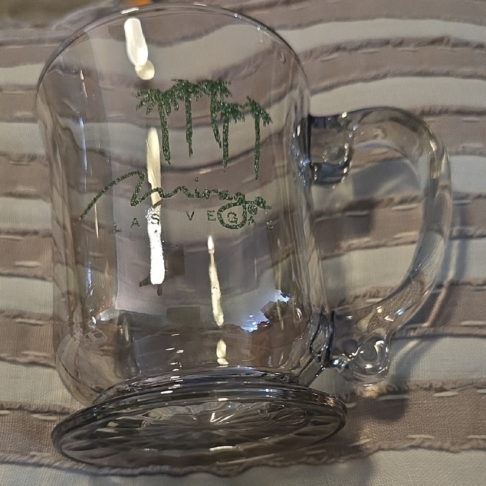 Mirage Las Vegas Clear Glass Mug